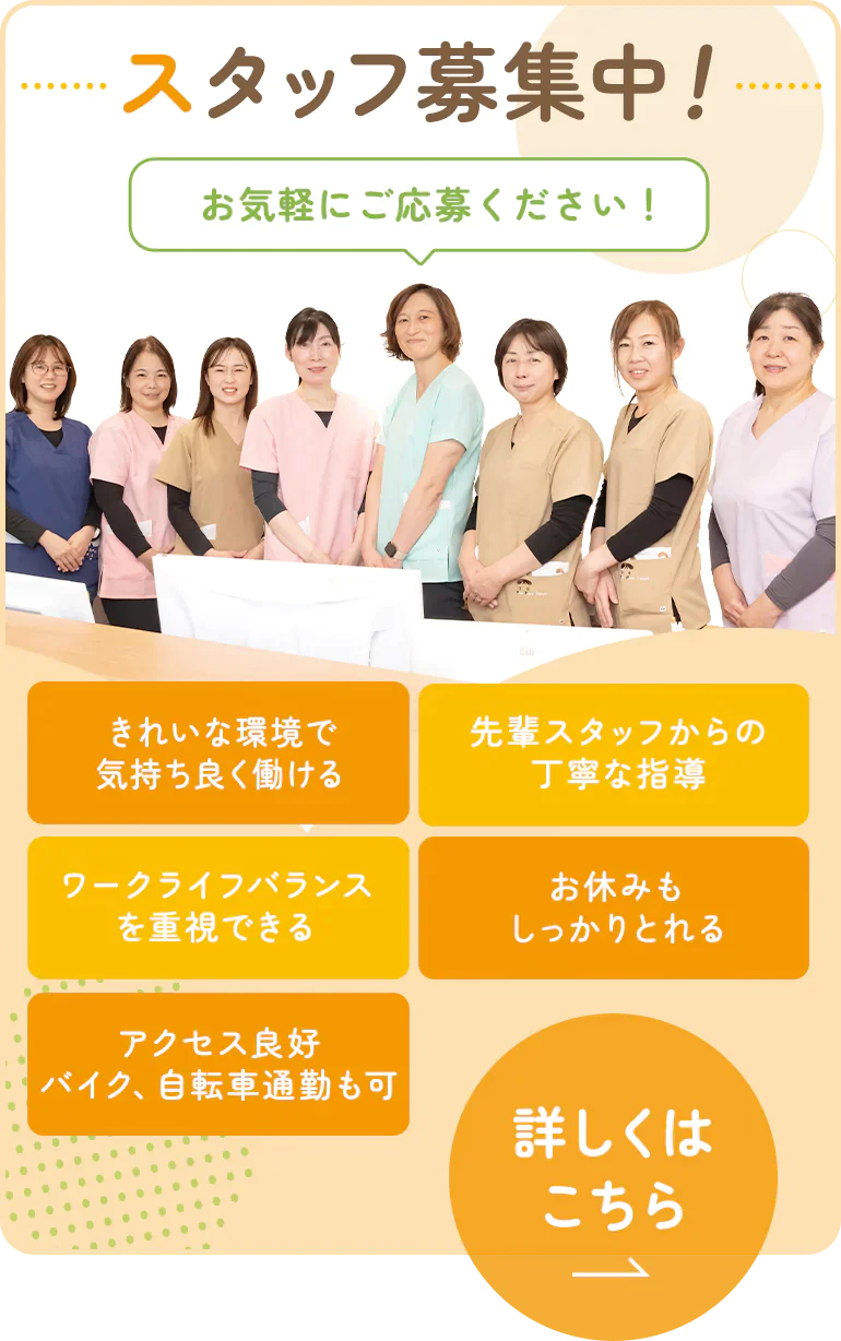 スタッフ募集中！　詳しくはこちら